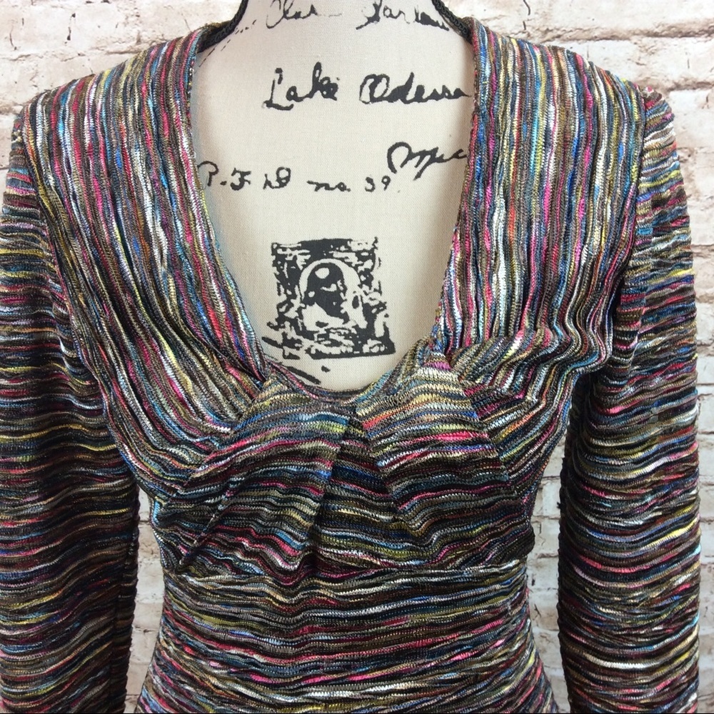 Searle Textured Stripe Knit Bodycon Dress 6 - Picture 2 of 4